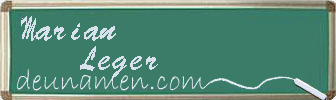 Marian Leger Visitenkarte